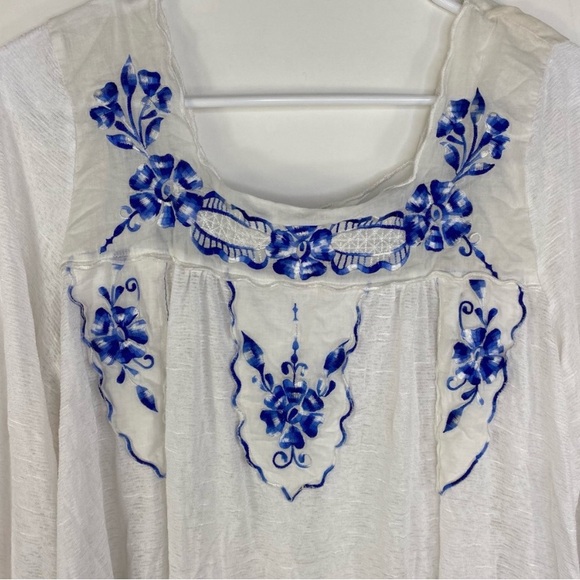 Free People bed of roses peasant blouse XS - Picture 6 of 8